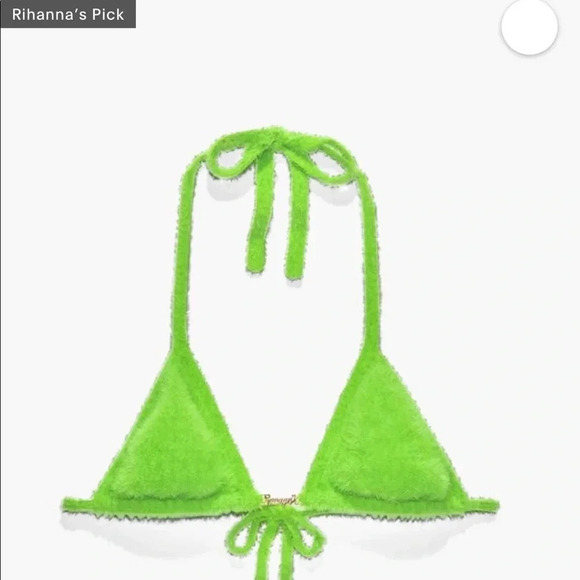 Savage X Fenty  lime green fuzzy comfy brallette Sz M - Picture 3 of 7